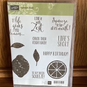 Stampin Up Lemon Zest Citrus Stamps Squeeze